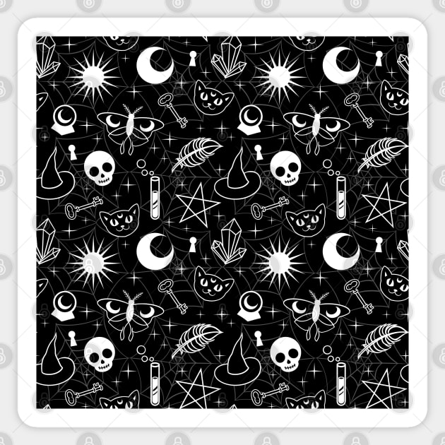 Witchy Cute Pattern Sticker by Ellador